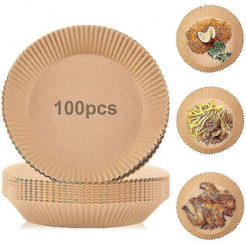 Airfryer-foder, 100 st. engångspappersfoder för airfryer