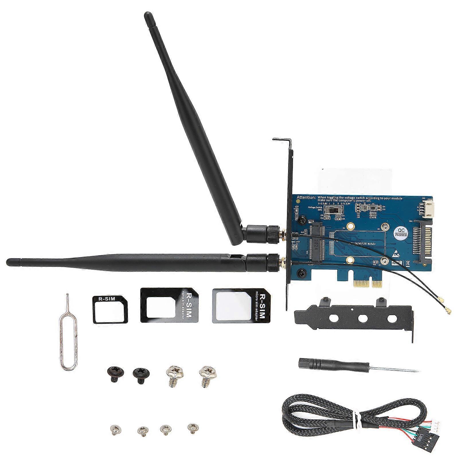 Mini PCIE Adapter Multi System Compatibility 4Pin Power Interface Small Volume PCIE Adapter