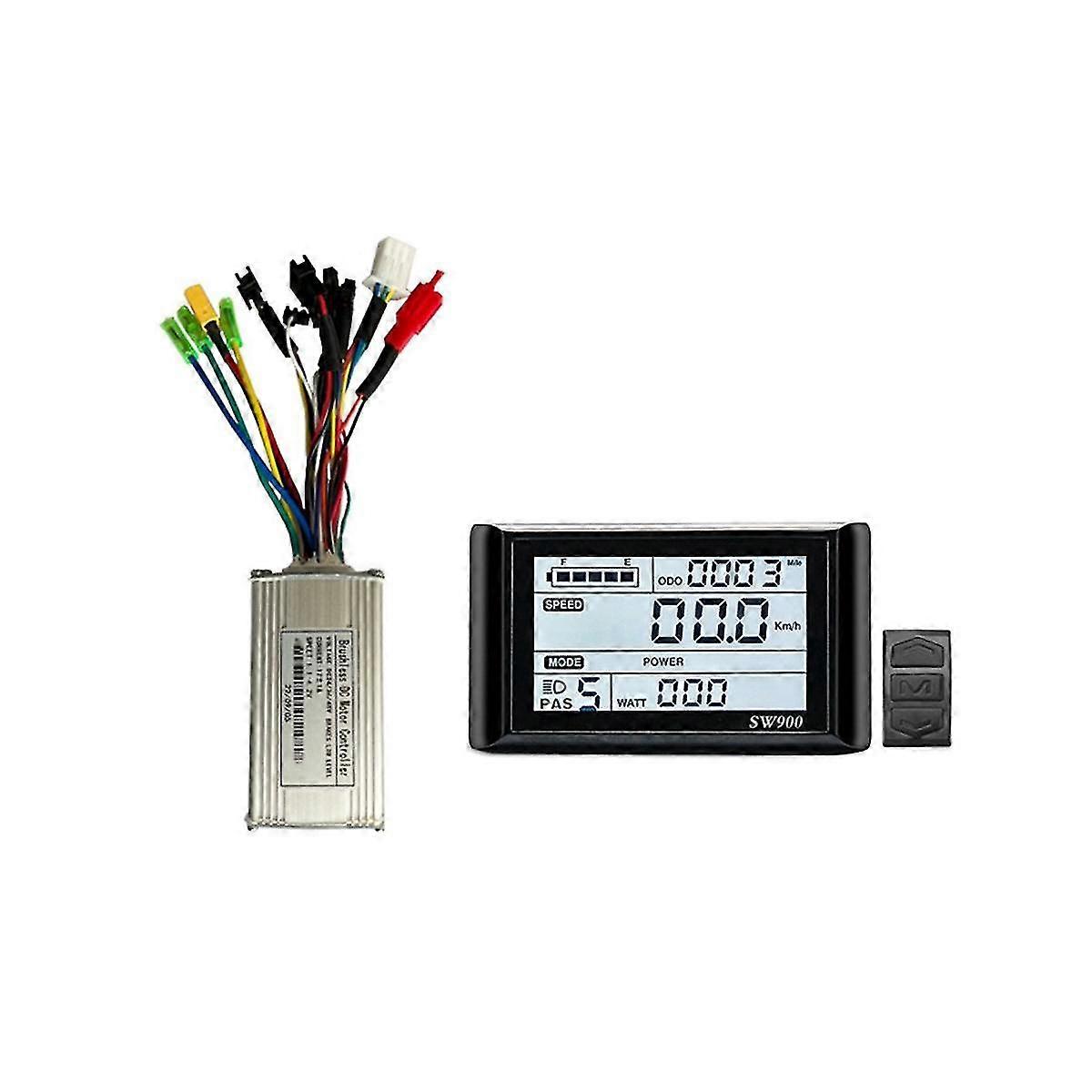 17A Three-Mode Sine Wave Ebike Controller with SW900 Display for 36V 48V 750W1000W Electric Bicycle