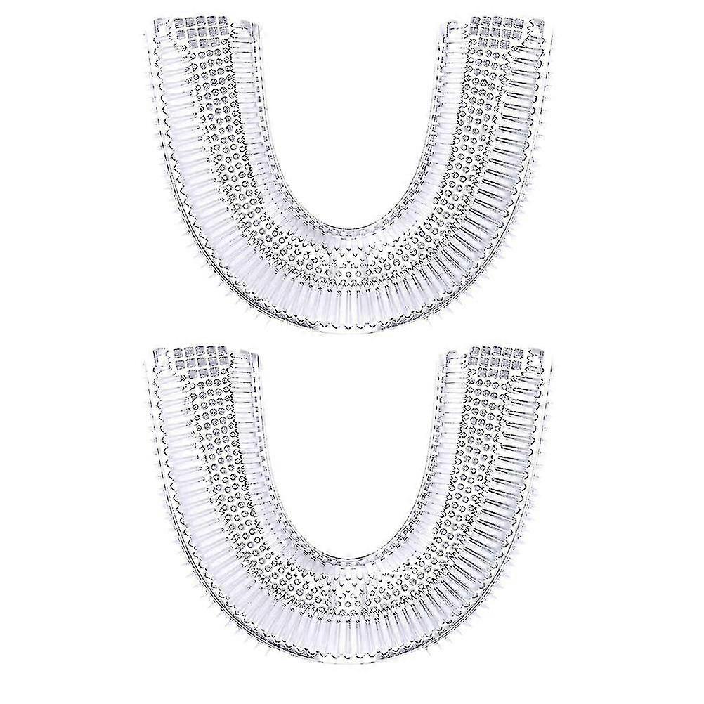 2pcs U-shaped Toothbrush Tools Electric Automatic Toothbrush Heads Accessories