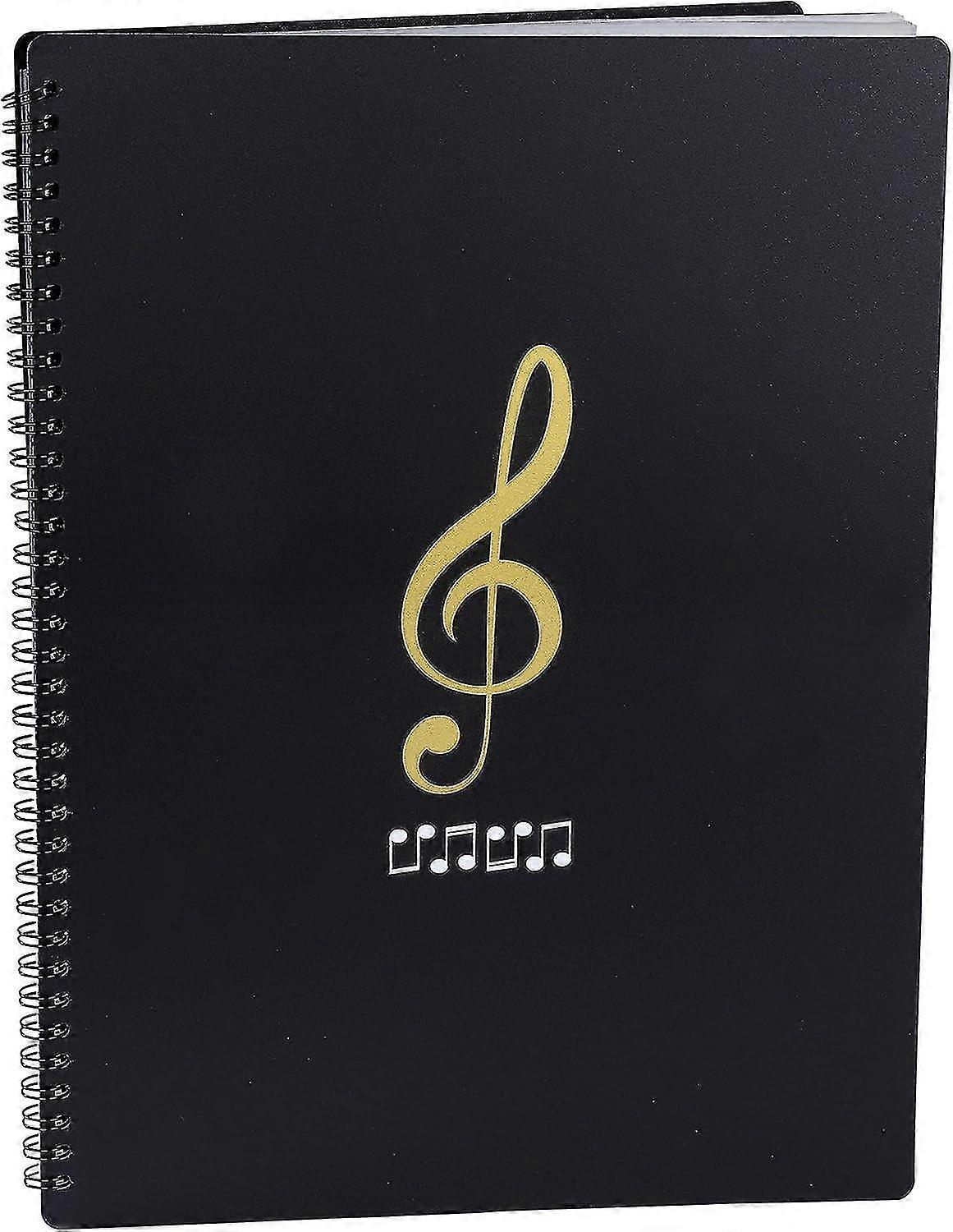 Music Folder for Sheet Music A4 Size Paper Shelf Storage 30 Pocket Clefs Plastic Concert Chorus Folder