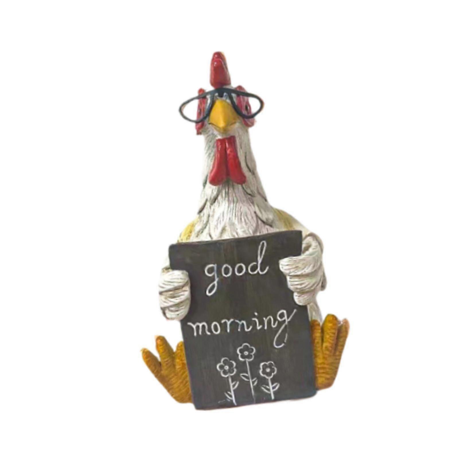 bonjour poulet statue poulet sculpture pour salon entrée patio coq