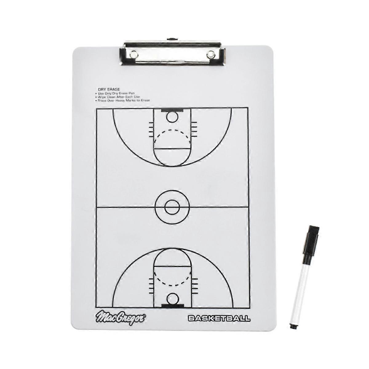Dry Erase Coach Clipboard For Basketball With Double-sided Basketball Coach Marker Board For Basketball Strategy