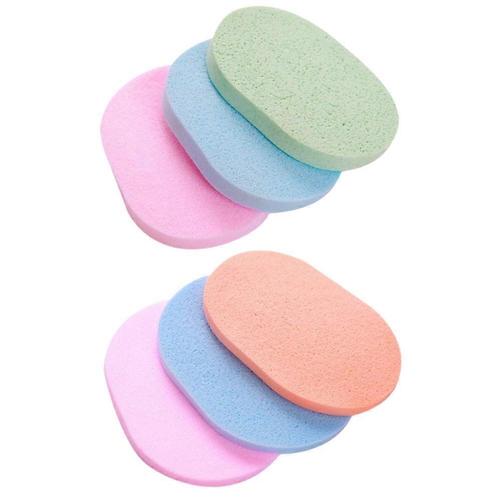 6Pcs Portable Facial Sponges Multi-function Exfoliating Sponges Household Face Scrubbers