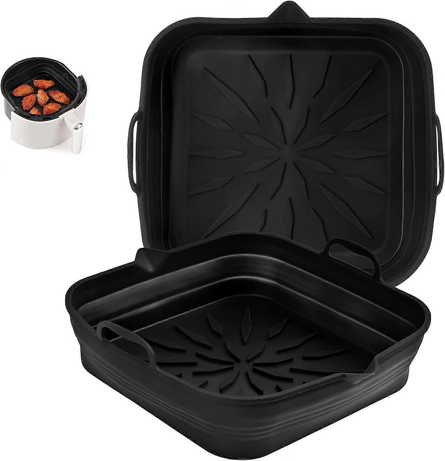 מארז 2 סיליקון נייר אפייה מתקפל לטיגון באוויר חם, תבנית סיליקון לטיגון אוויר חם Cosori