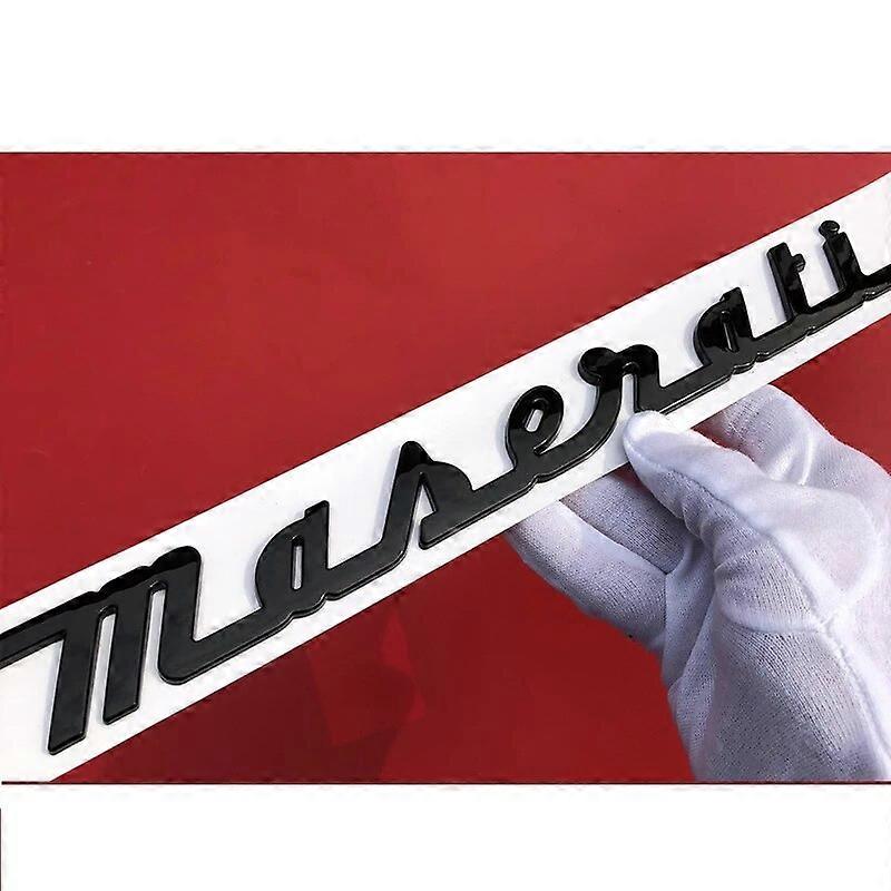 Για πινακίδα κορμού Maserati, λογότυπο, έμβλημα, εμβλήματα, χειρόγραφο, χρώμιο, αυτοκόλλητα cOem, σήμα αυτοκινήτου