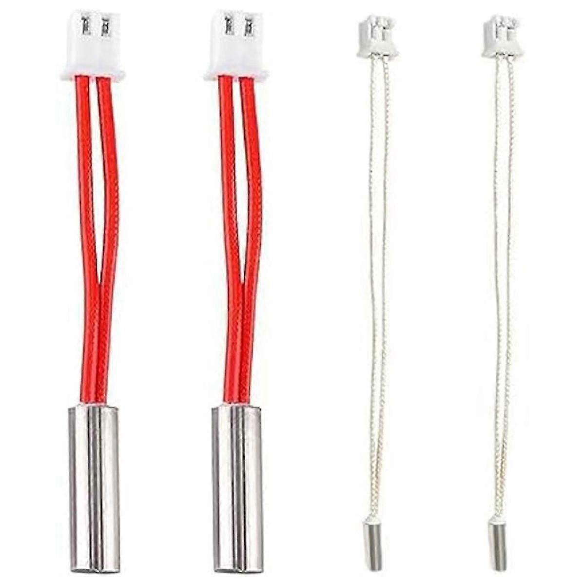 4Pcs Heater High Temperature Sensor Heating Tube 24V 50W Thermistor for Neptune 4 Pro/Plus/Max 3D P