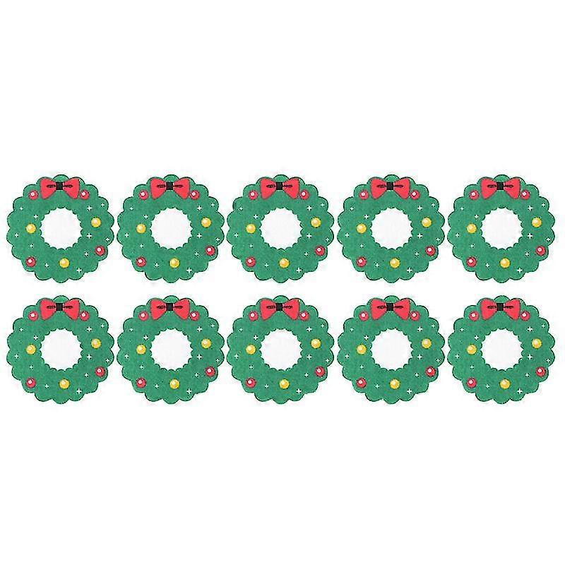 10pcs christmas decorative placemat creative heat insulation mat table decor
