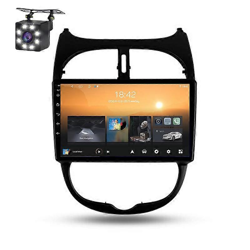 For Peugeot 206 1998 - 2012 Car Multimedia Radio Wireless Navigation Android Auto