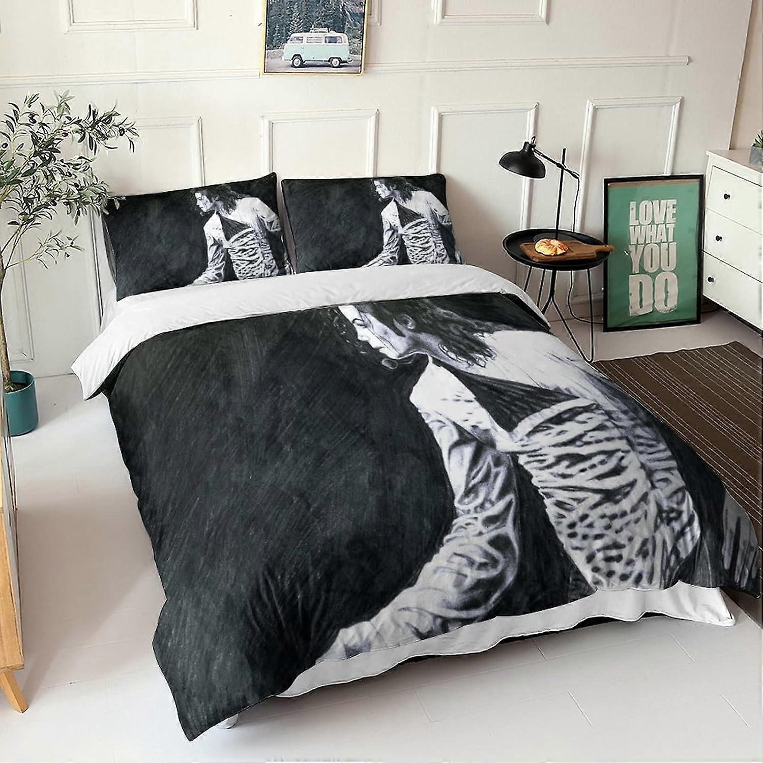 Michael Jackson Bedding Set in Pieces with Duvet Cover and Pillowcase, Microfiber, Musician Dancer Digital Print