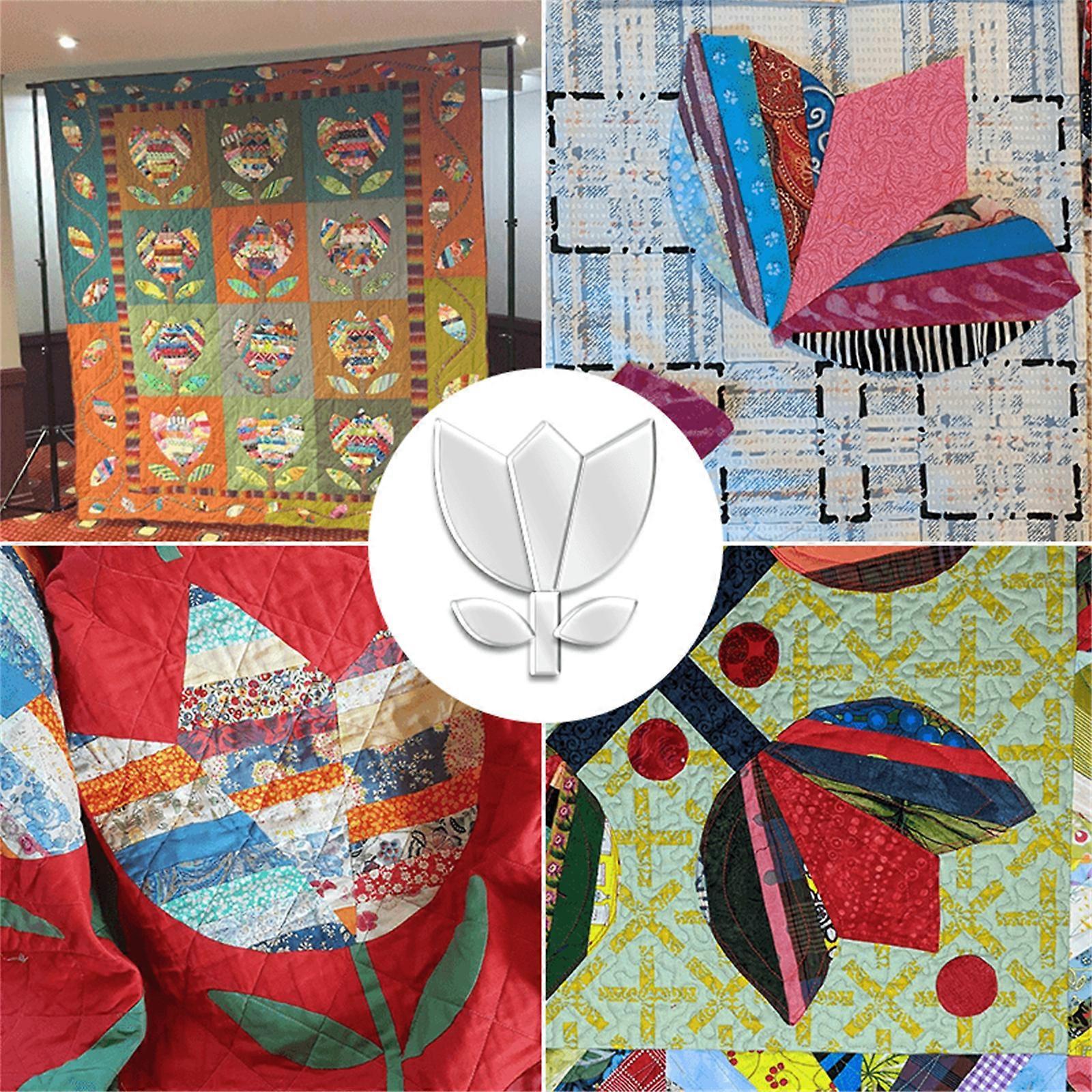 Lotus Flower Shape DIY Quilting Ruler Unique Cutting Pattern Template Ruler for Creating Beautiful Patchwork