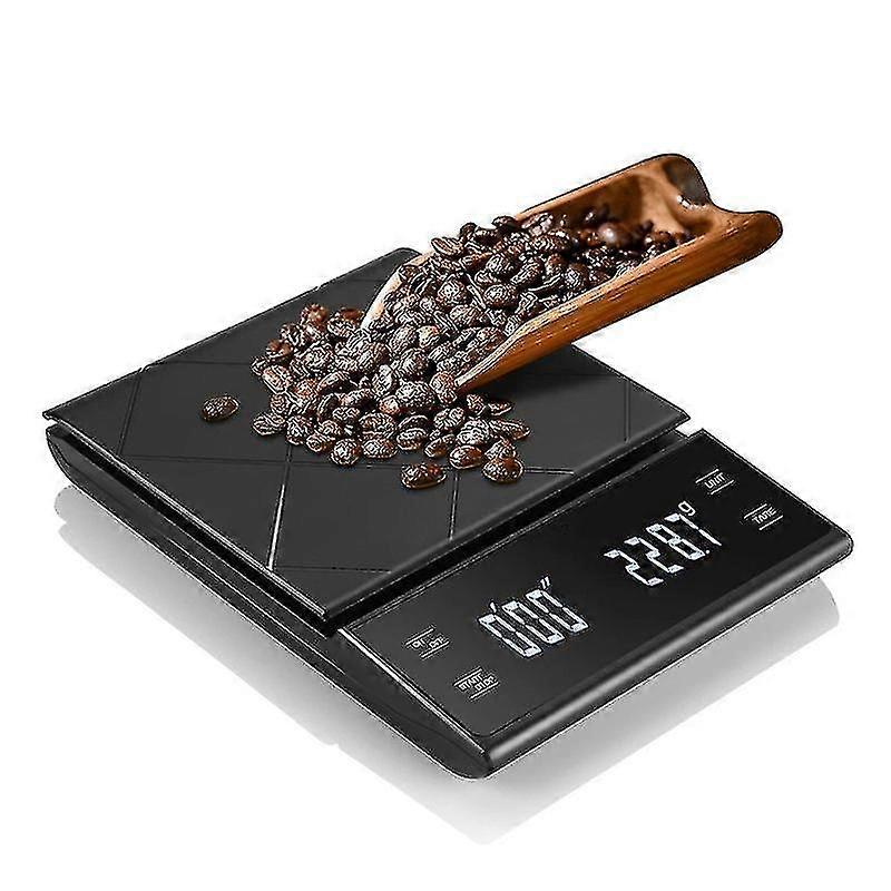 Electronic Kitchen Scale Portable Digital Coffee Scale With Timer High Precision Led Display Home Weight Balance Measuring Tool