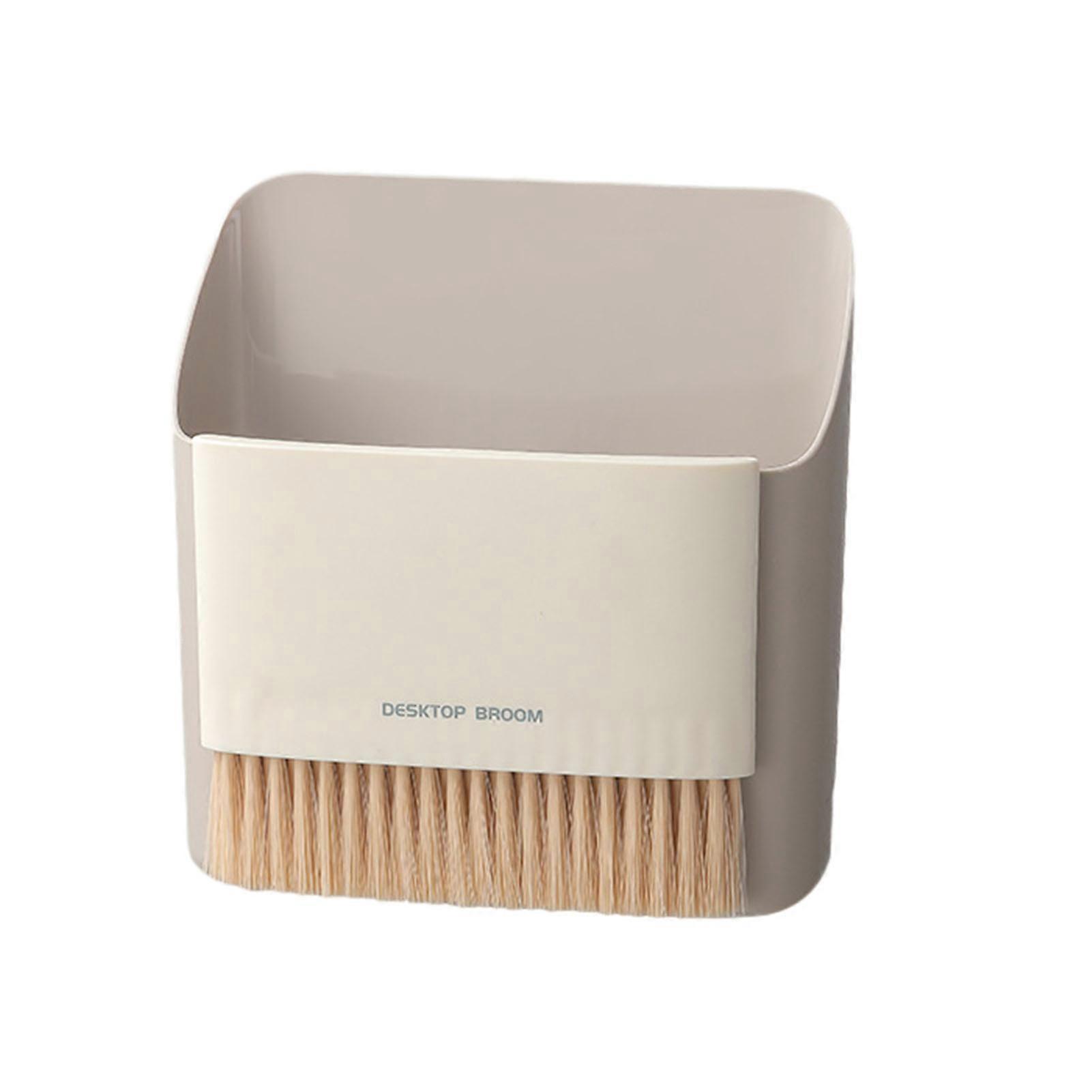 2-in-1 Brooms Trash Can Set for Desk Multi-Purpose Keyboard Cleaning Kit for Home Car Office