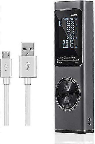 40m Laser Range Finder, 131Ft Digital Laser Meter, USB Rechargeable, LCD Backlight, Electronic Angle