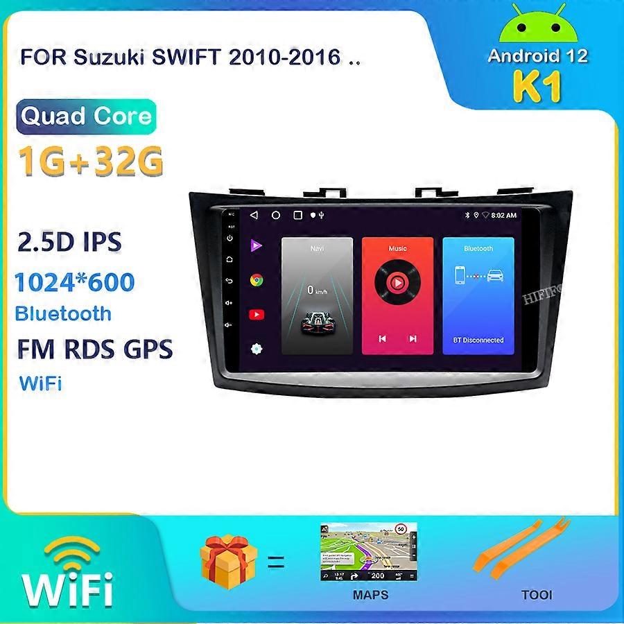 Android 12 Car Radio Player For Suzuki Swift 2010 - 2016 Navigation GPS WIFI Carplay Stereo Auto 8G 128G 9inch No DVD 2DIN