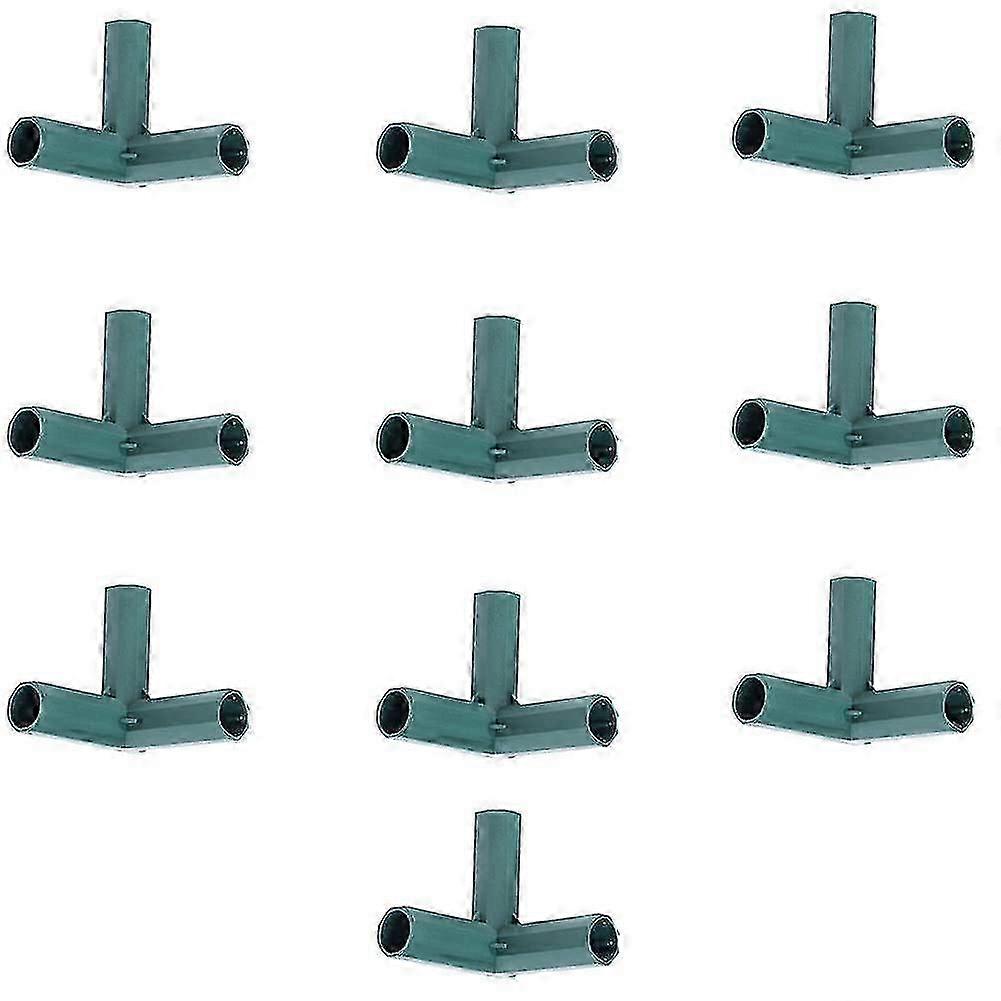 10PCS Greenhouse Frame Connectors Plant Stakes Gardening Framework Building Connectors 11mm Plastic 3 /4 Way Corner