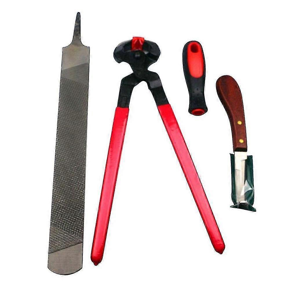 طقم أدوات تقليم حافر الحصان ، مجموعة 14 بوصة ، بما في ذلك قاطع الحافر ، سكين الحافر ، ملف حدوة الحصان ،
