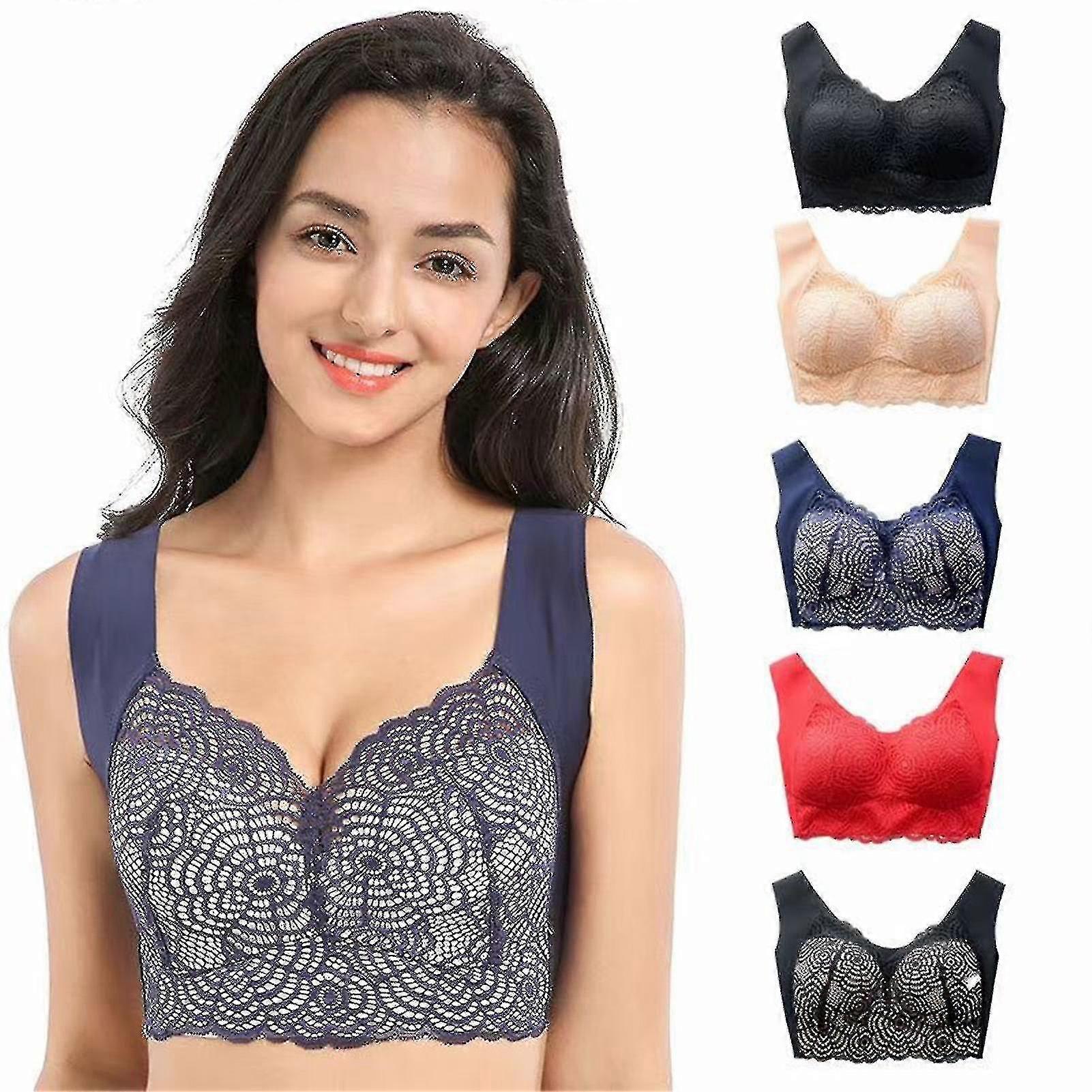 הרם מתיחה דמות מלאה תחרה חלקה חתך חזייה רכה ללא תפרים חזיית שינה ספורט