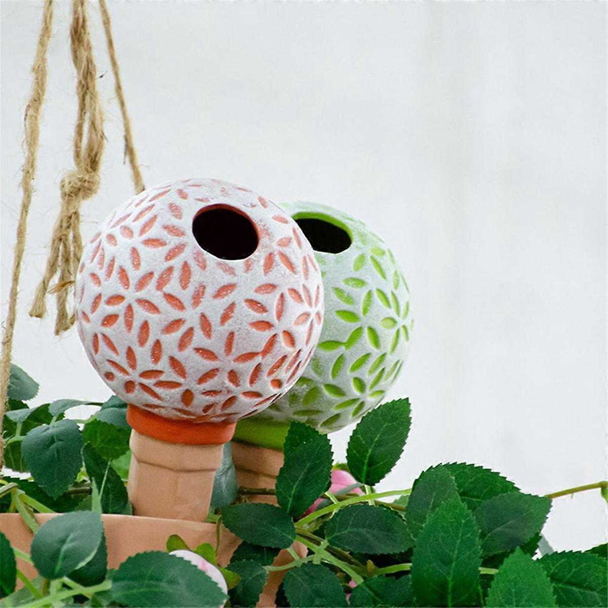 4Pcs Ceramic Self-Watering Spikes Baseball Shape Automatic Drip Irrigation System Water Dripper Dev