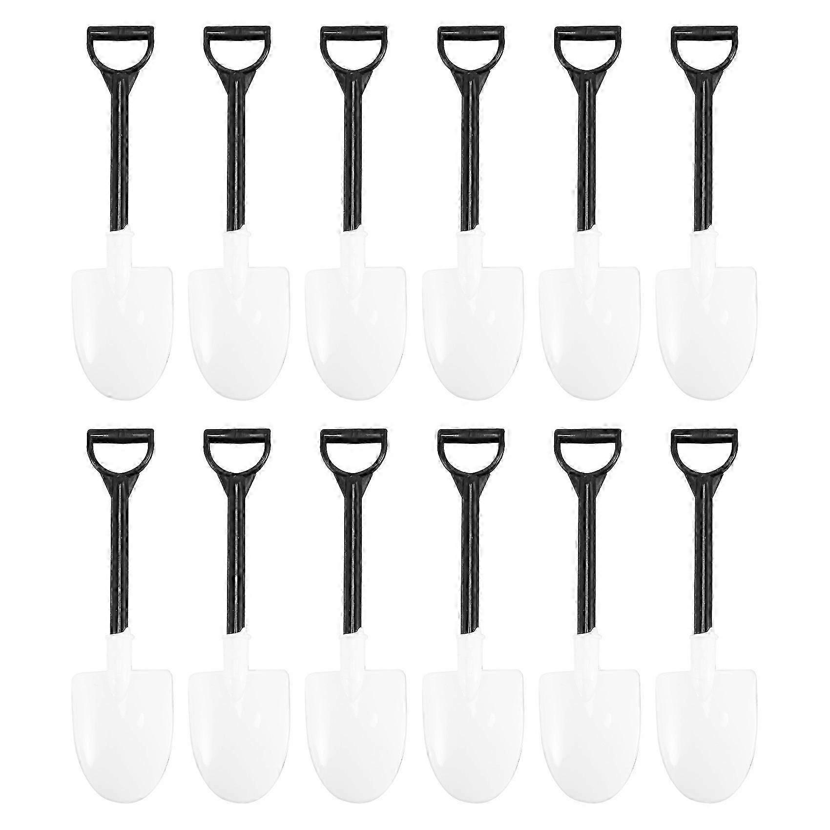 100 قطع البلاستيك المتاح مجرفة صغيرة ملعقة بوعاء كعكة الآيس كريم حديقة