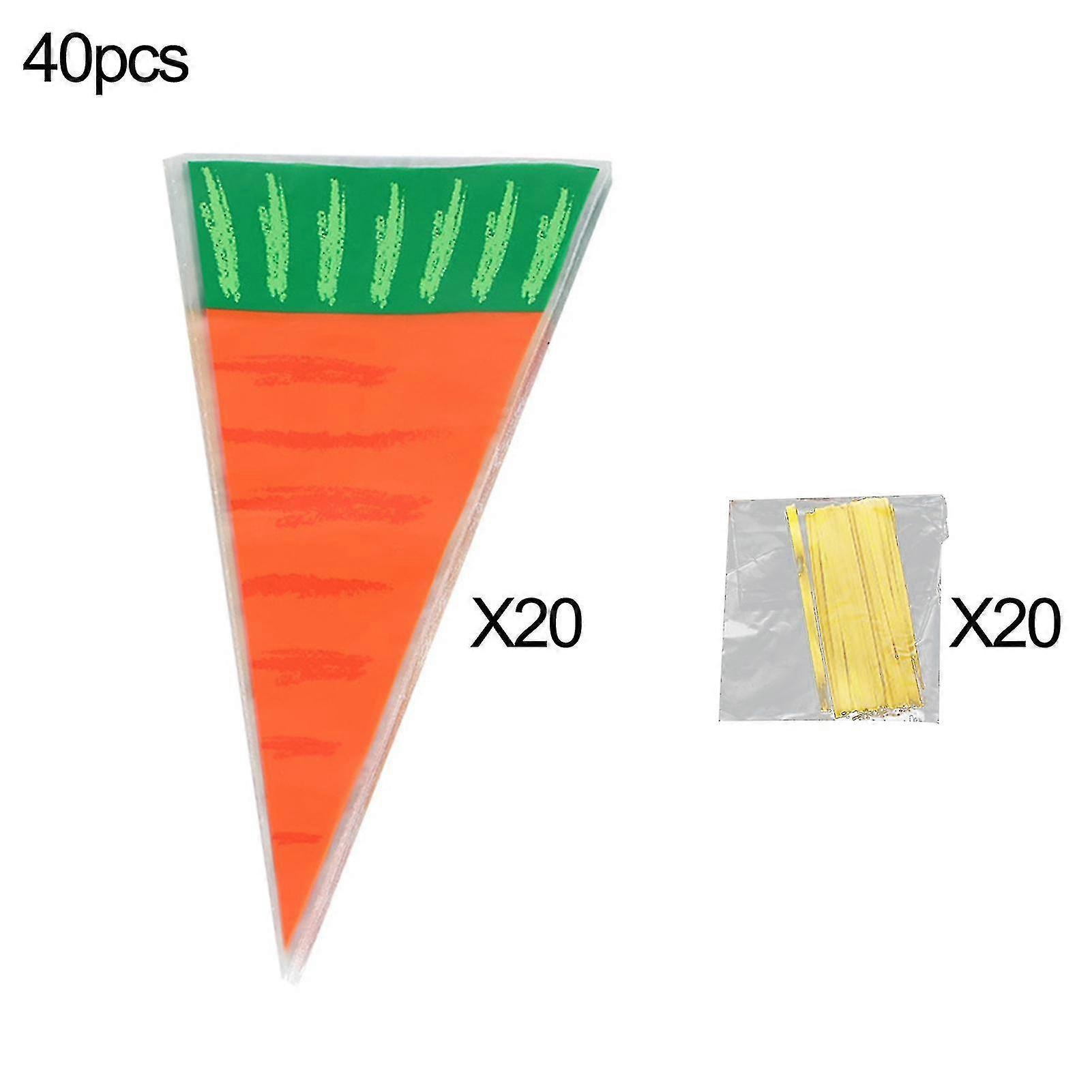 20pcs Pretty Rabbit Gift Bag Nice-looking Adorable Carrot