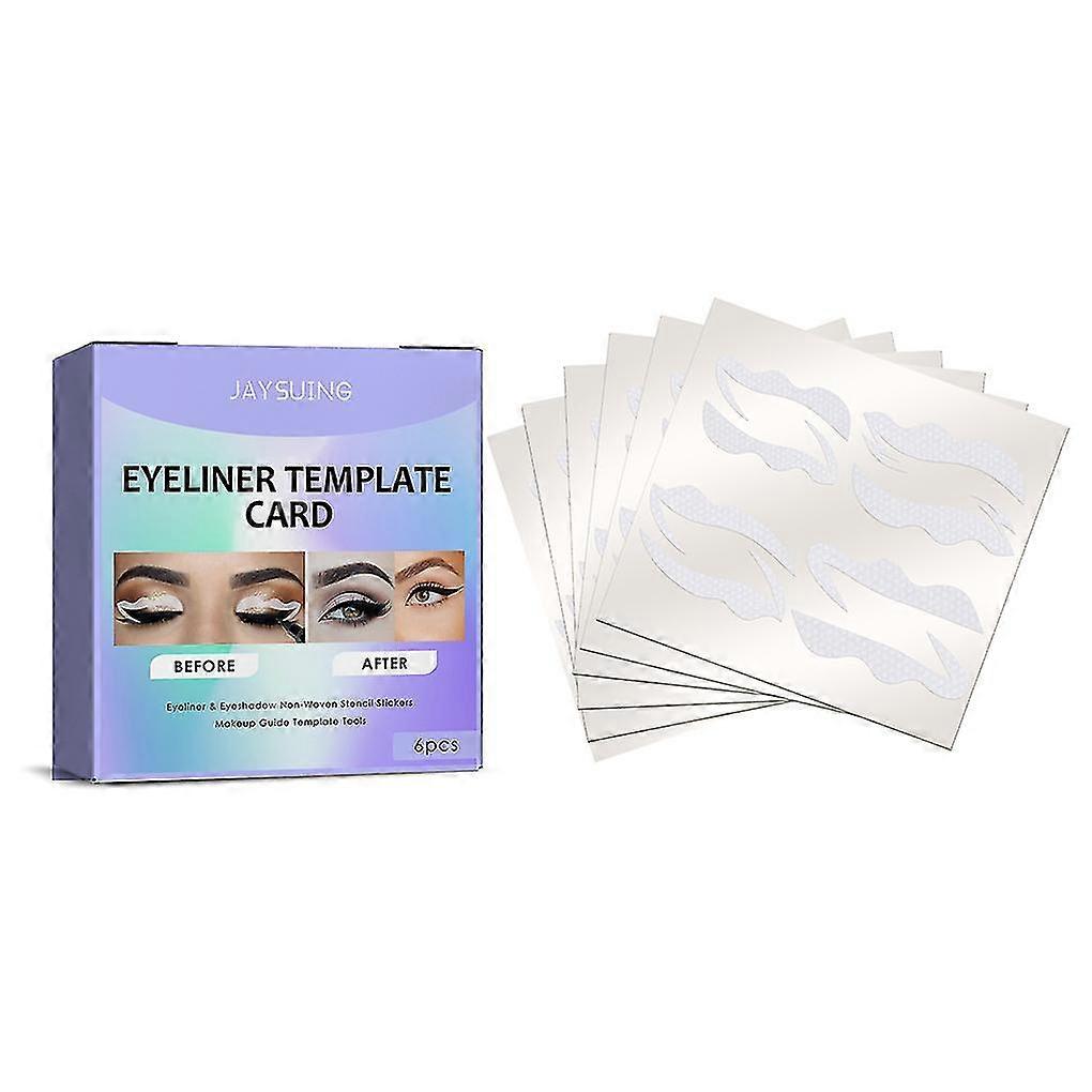 6pcs/box Eyeliner Stencils Stickers Eye Shadow Liner Makeup Template