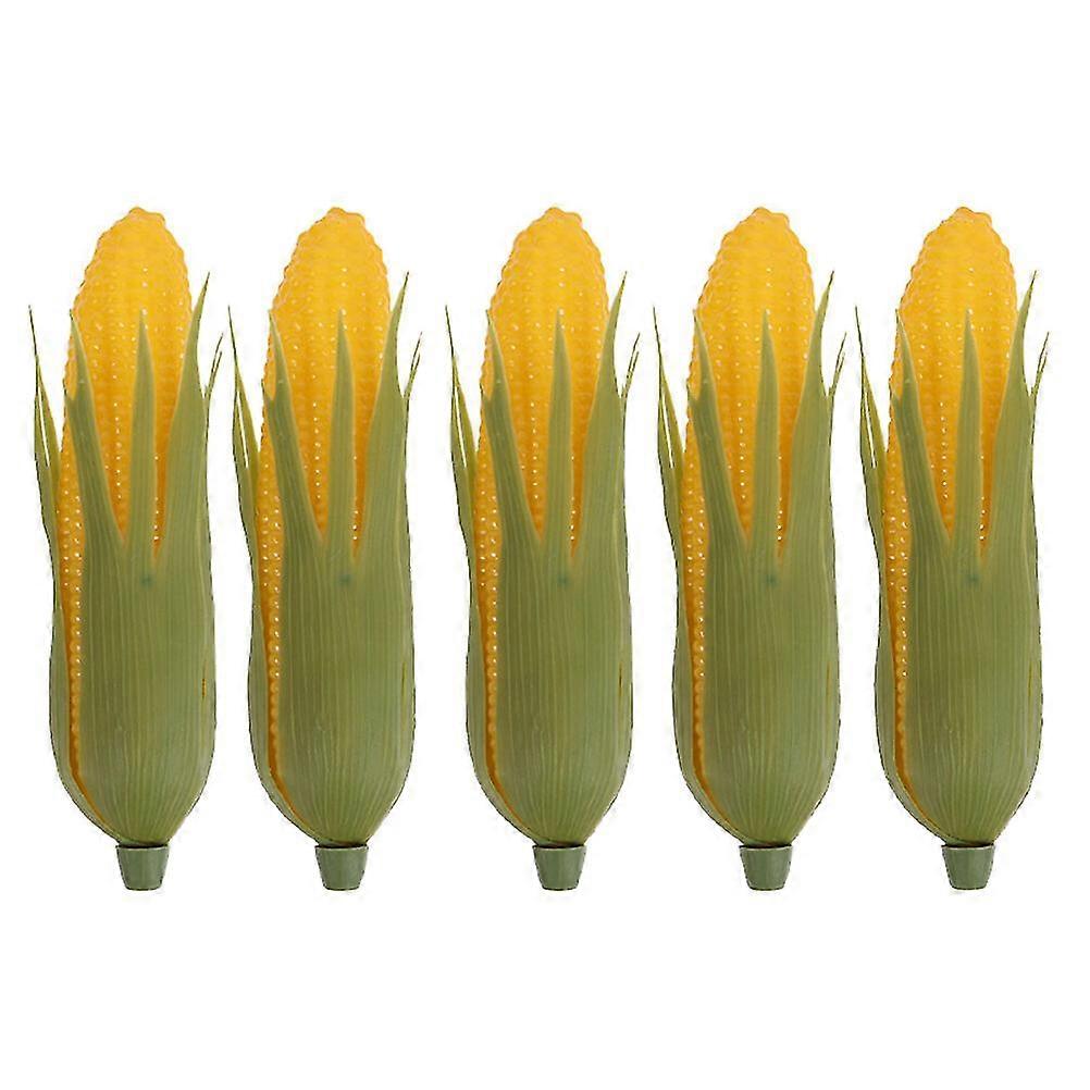 5pcs Artificial Corn Model Lifelike Simulation Fake Corn Fake Vegetable Models