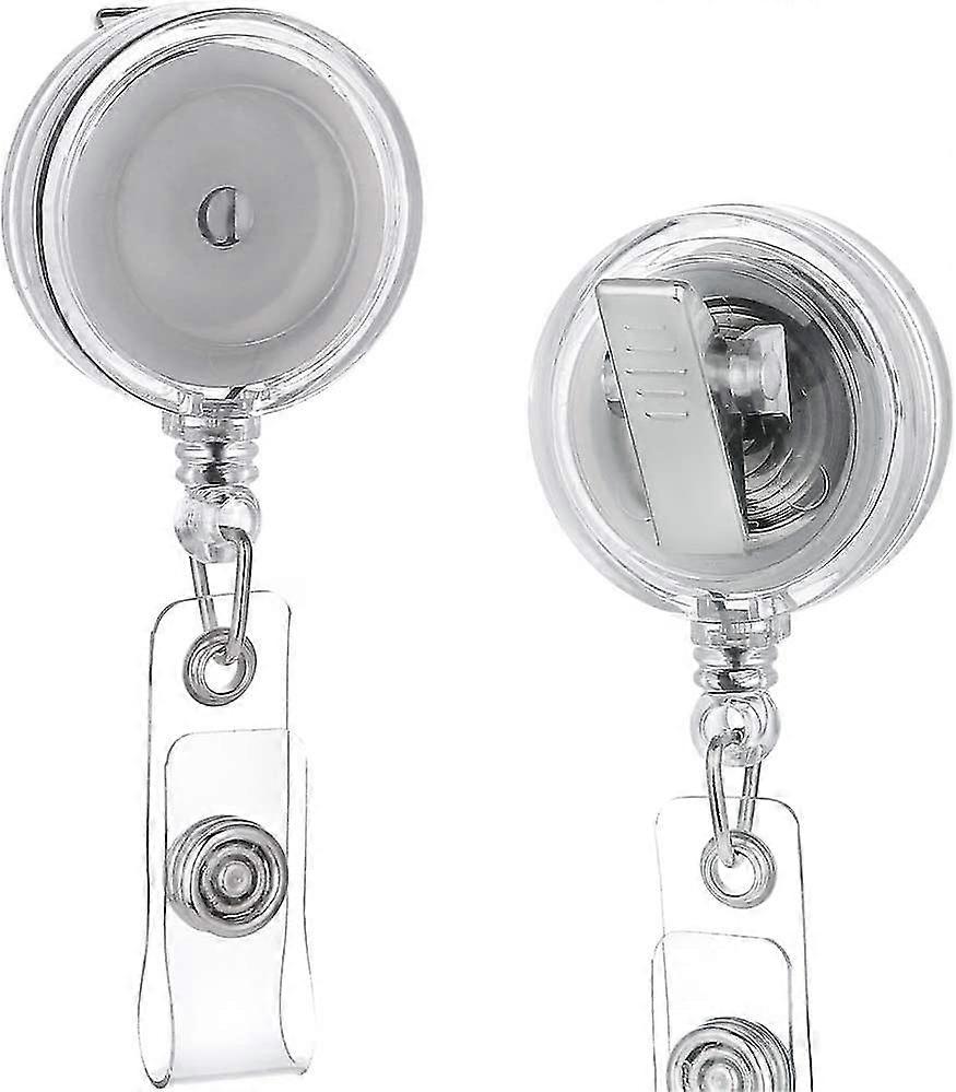 2 Pack - Retractable Id Name Badge Holder Reels