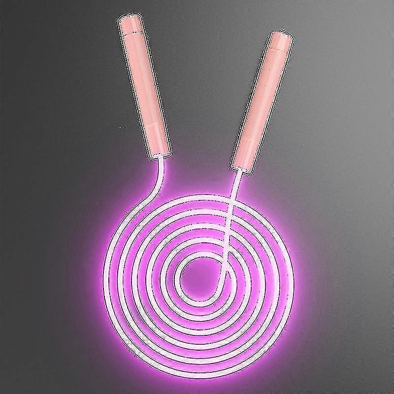 Corda per saltare incandescente regolabile 2.8m Light Up Skipping Rope Luce rosa