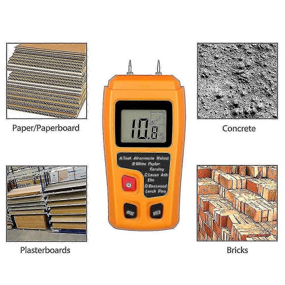 Handheld Wood Moisture Test Meter Lcd Moisture Tester ,orange