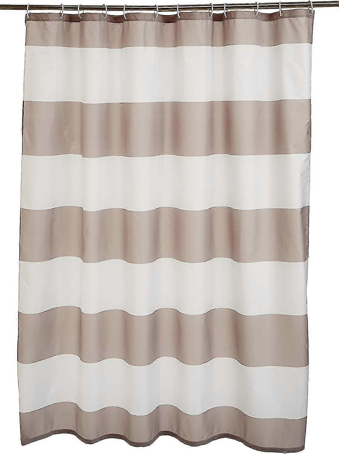 Shower Curtain, Fabric, Printed, 180 X 180 Cm, Striped, Gray