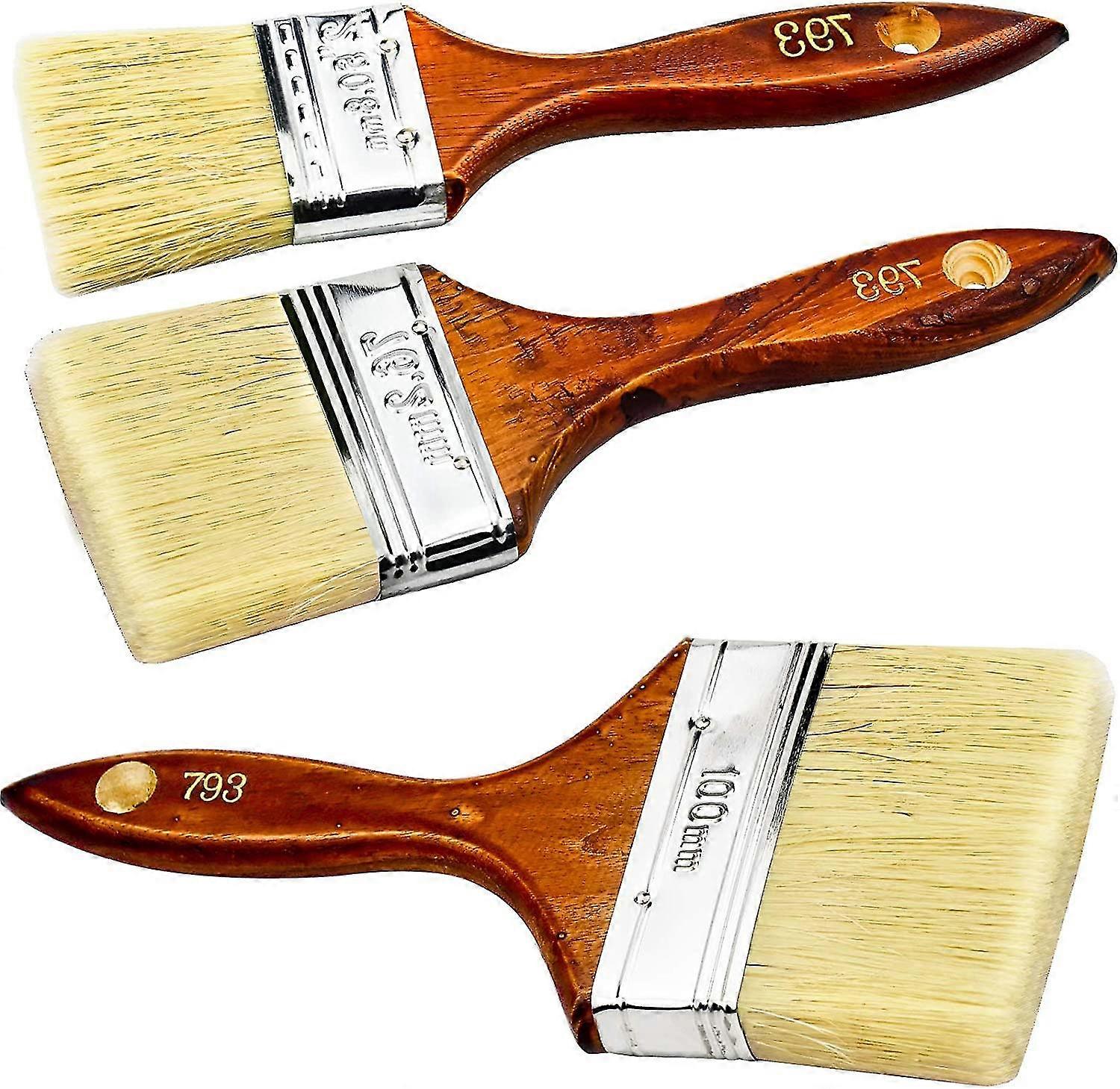 Mixed Wood Paint Brush Set 3pcs, Professional