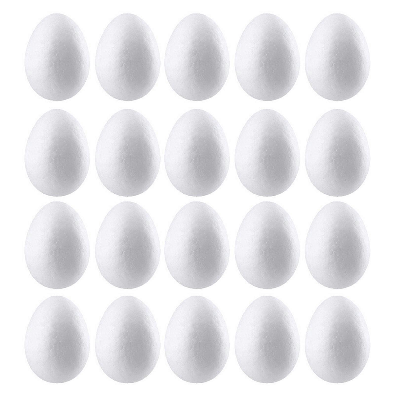 20Pcs/Bag Convenient Foam Egg Easy Use Polystyrene Styrofoam DIY Easter Simulation Egg for Festival