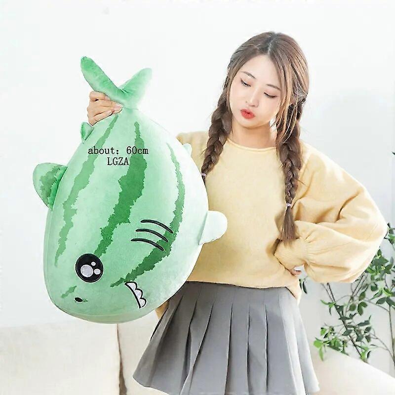 クリエイティブシャークスイカ枕クッションぬいぐるみぬいぐるみシミュレーション人形家の装飾子供子供ガールフレンドクリスマスプレゼント