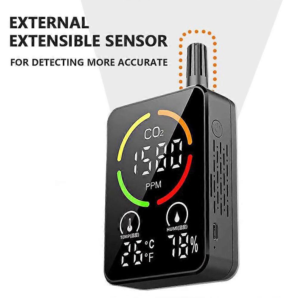 Air Quality Monitor CO2 Detector 3 in 1 co2 meter for CO2 Temperature Humidity NDIR Sensor Carbon Dioxide Meter with Alarm