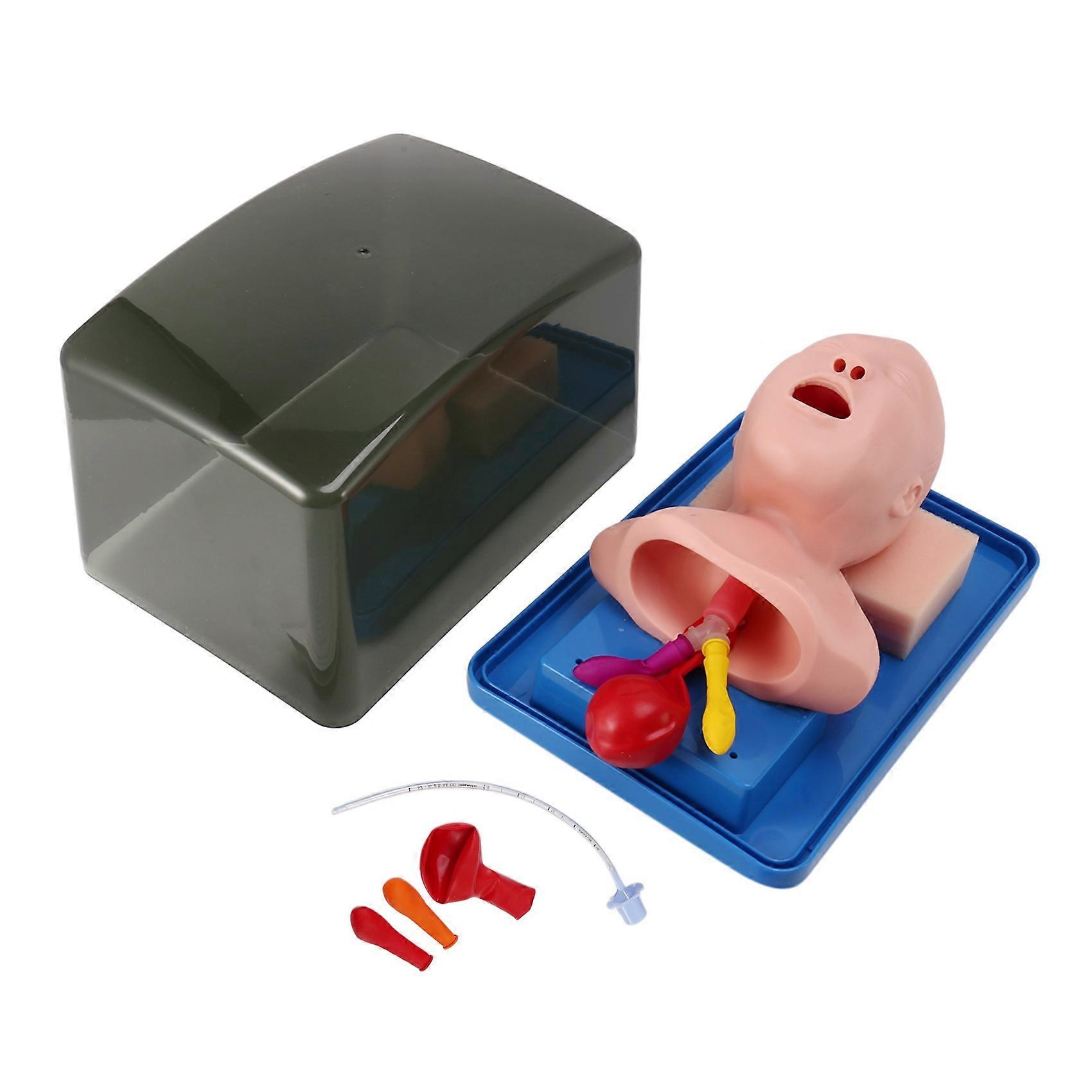 Neonatal Tracheal Intubation Model Analog Double Lung and Stomach Expansion Child Tracheal Intubati