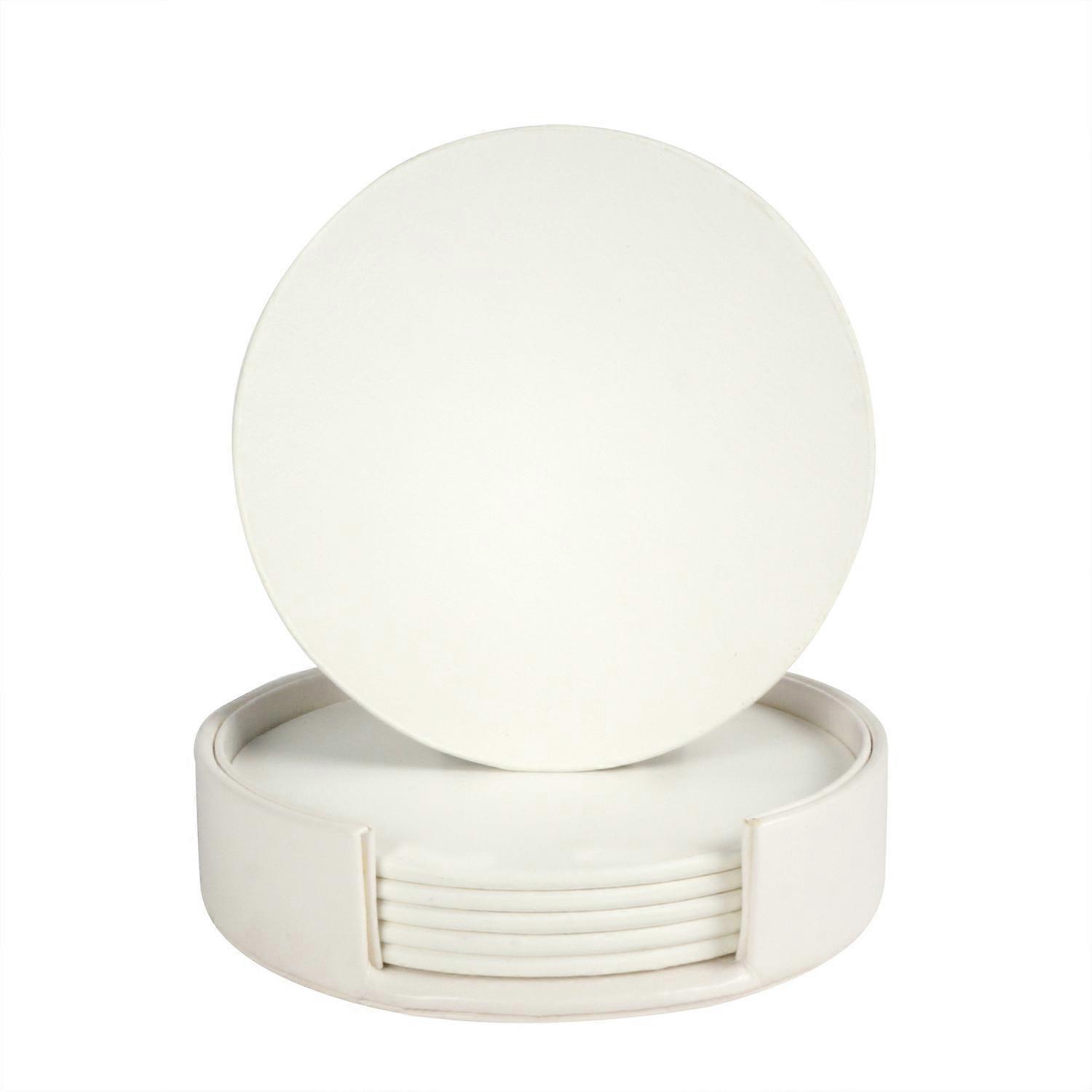 Leather Coasters Spill Protection for Table Desk Durable and Non Slip Leather Coaster Fit Common