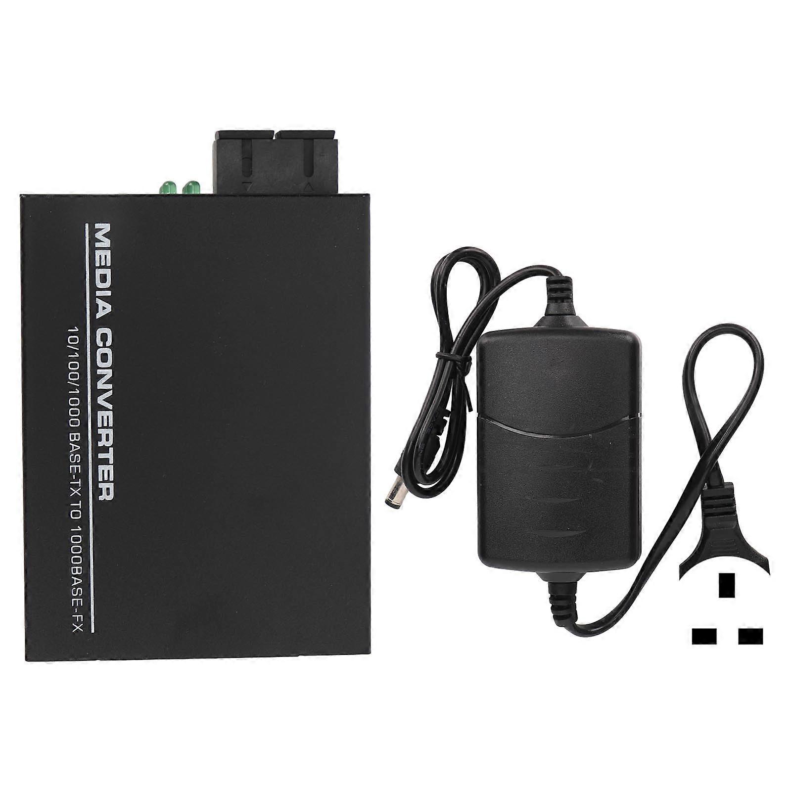 Ethernet-Switch-Konverter 850nm 1000Mbps SC 2 Faser Multimode RJ45 Auto-Negotiate-Glasfaser-Ethernet-Transceiver 100?240V UK-Stecker