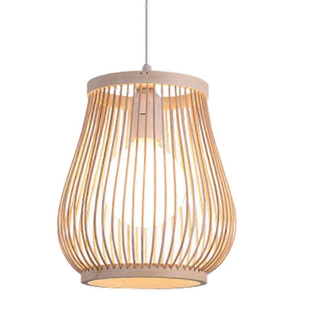 Bamboo Pendant Light for Dining Room Lighting Fixtures Hanging Lamp, Creative Rattan Lampshade for Bar Cafe Living Room