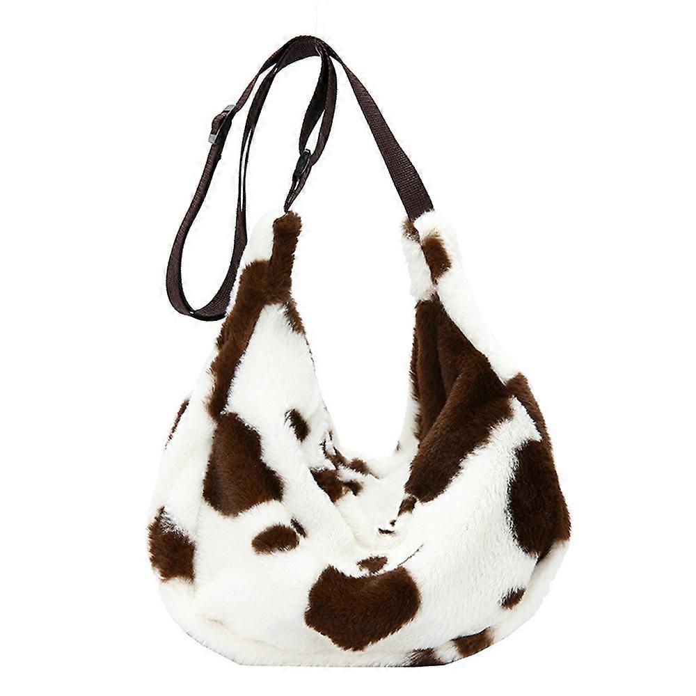 Mulheres moda bolsa de ombro macio bolsa de pelúcia