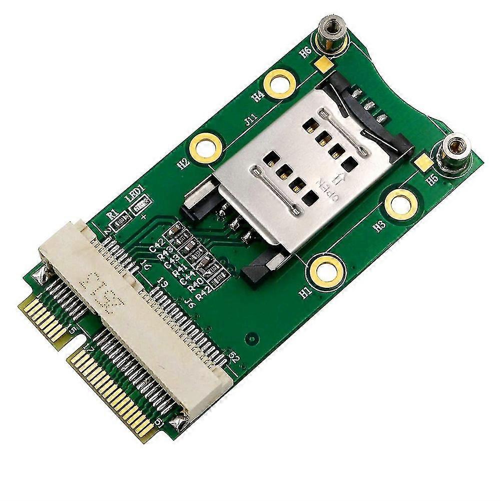 Mini Pci-E Adapter with Sim Card Slot, Suitable for 3G/4G, Wwan Lte, Gps Card (Flip Type Sim Card H