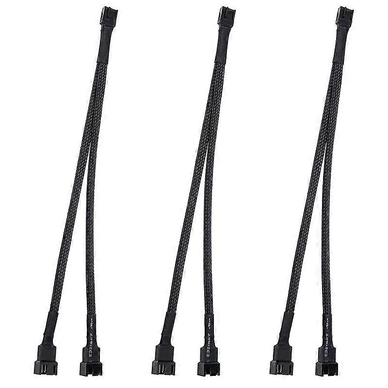 3kpl PWM-tuulettimen jakajakaapeli 2Way 4Pin Y holkkikaapeli 1To2-muunnin PC: lle emolevy, C