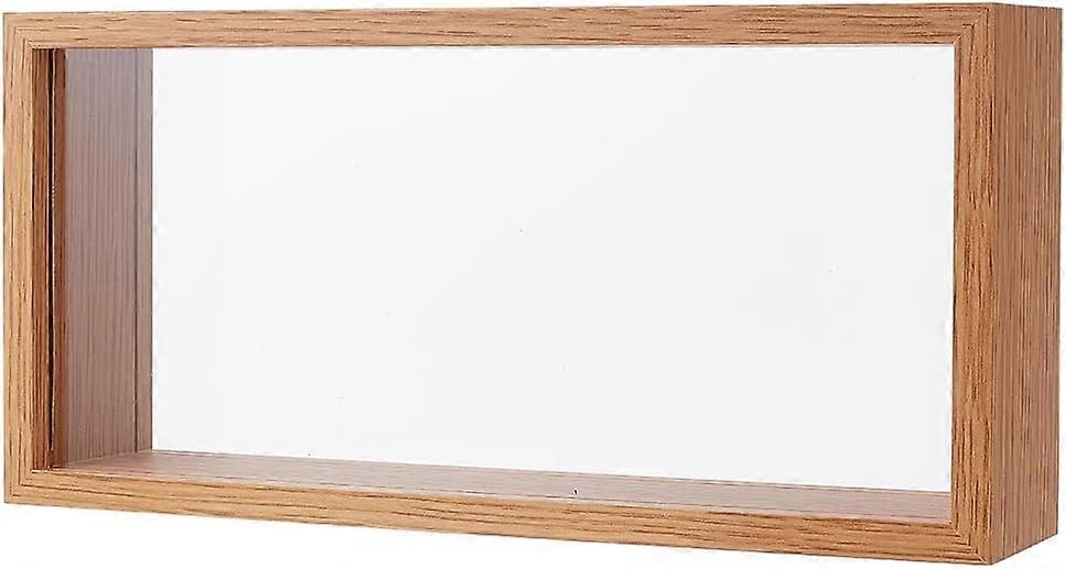 5x2.4x10.2 inch Rectangle Shadow Box Wood Shadow Box Display Case Shadow Box Frame with Double Sided Clear Acrylic Window for Dried Flowers Leaves Spe