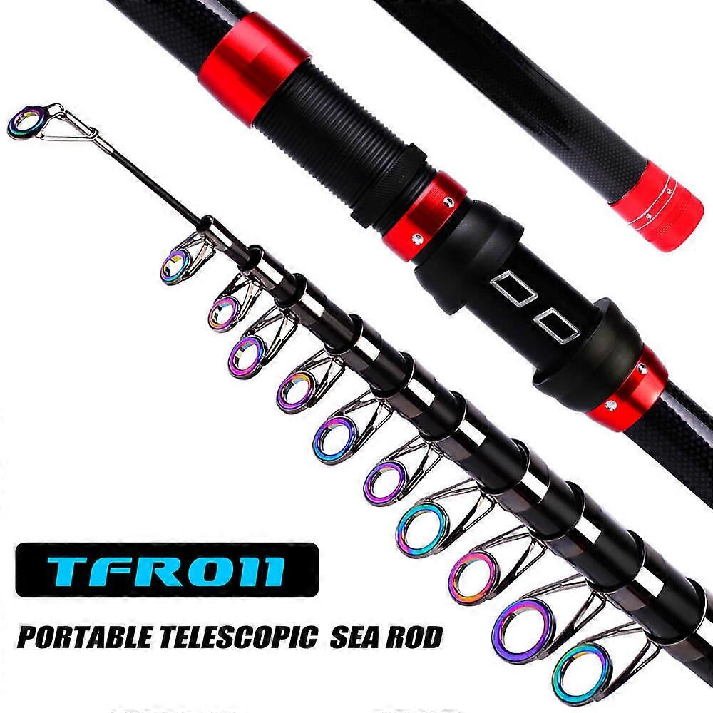 Neue Teleskop-Spinnfischruten-Reiseköder Kohlefaser-Casting-Stock-Tackle