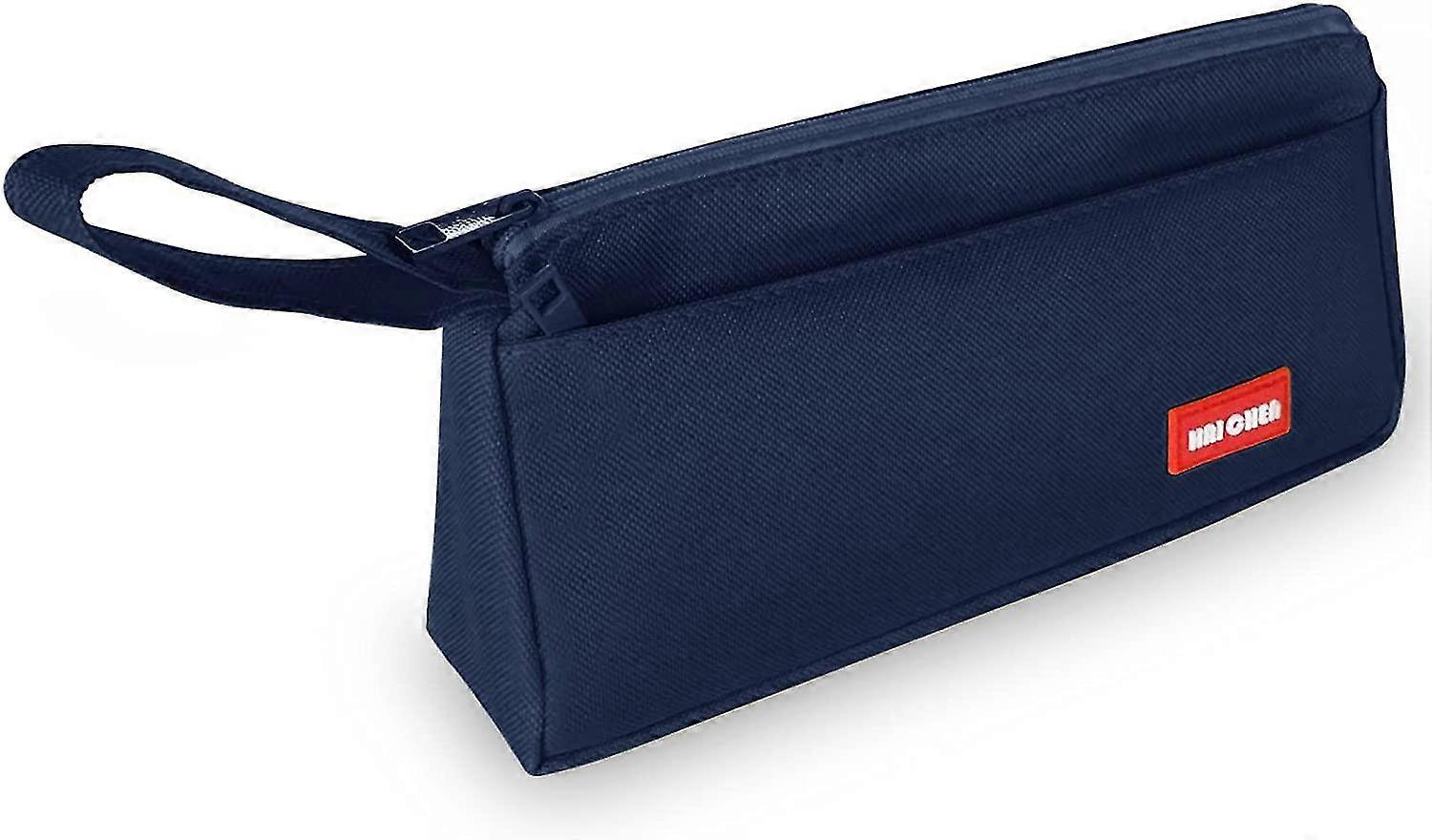 مقلمة مدرسية ، حقيبة تواليت ذات سعة كبيرة للفتيات والفتيان والمراهقين والكبار - قلم رصاص مدرسي (أسود)