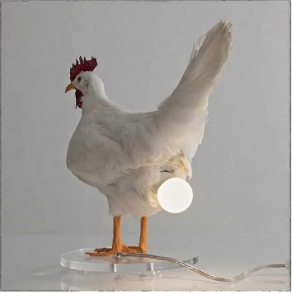 3d Lampe d’oeuf de poule Coq Lampe de Table