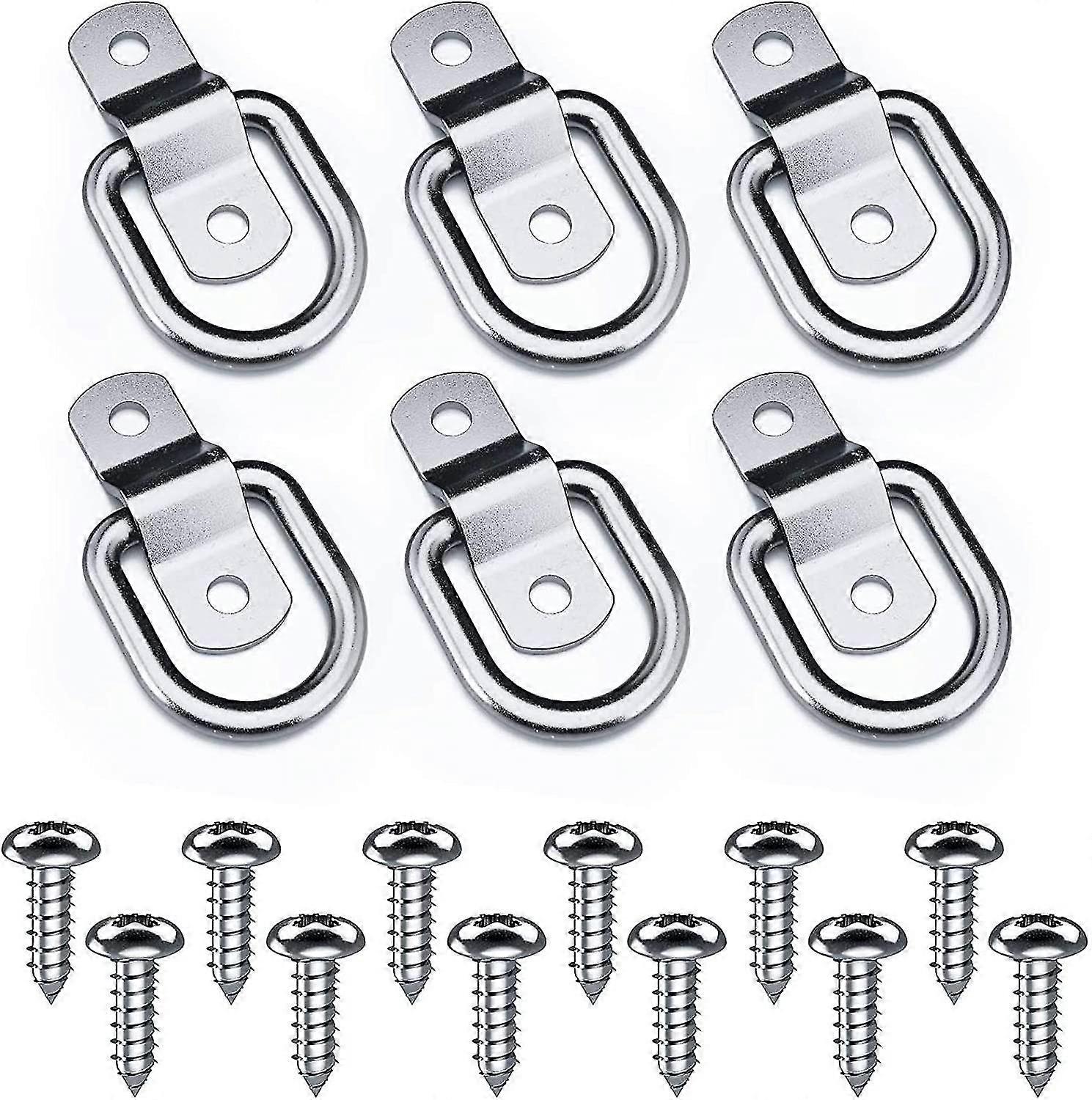 6 Pcs Fixing Ring Mounting Ring And 12 Screws