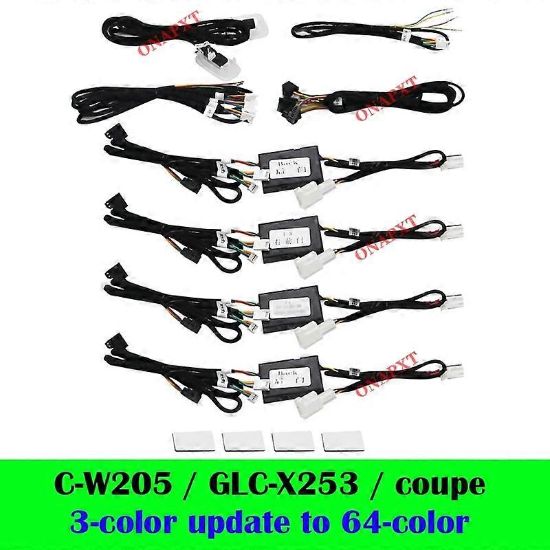 LED For Benz C/GLC Coupe W205 X253 C43 C63 C200 C180 Car Decorative Lamp MB Nozzle Air Vent 3D Tweeter Speaker Ambient Light