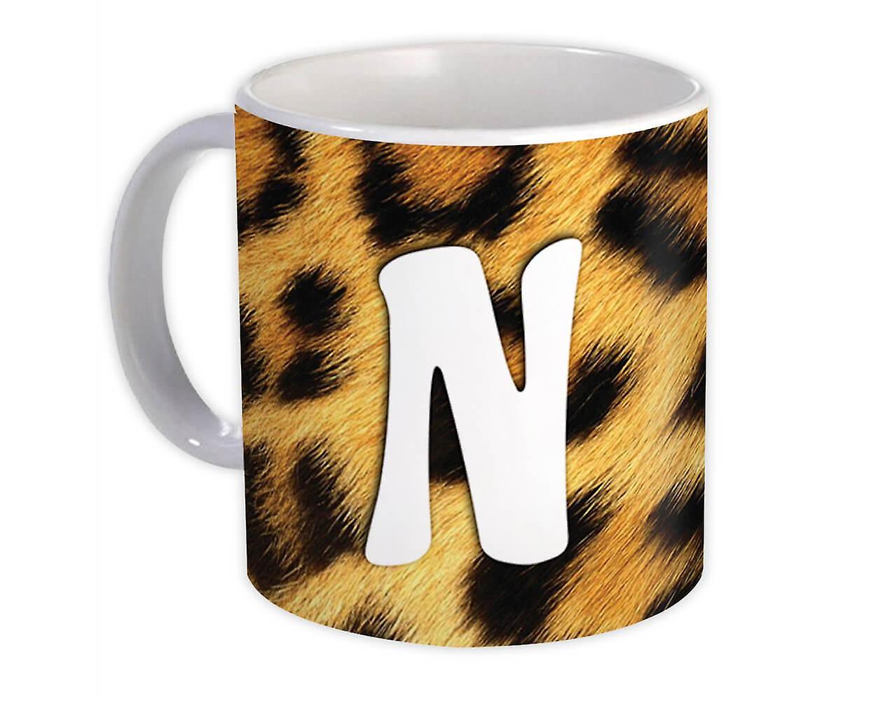 Gift Mug: Monogram Letter N Animals