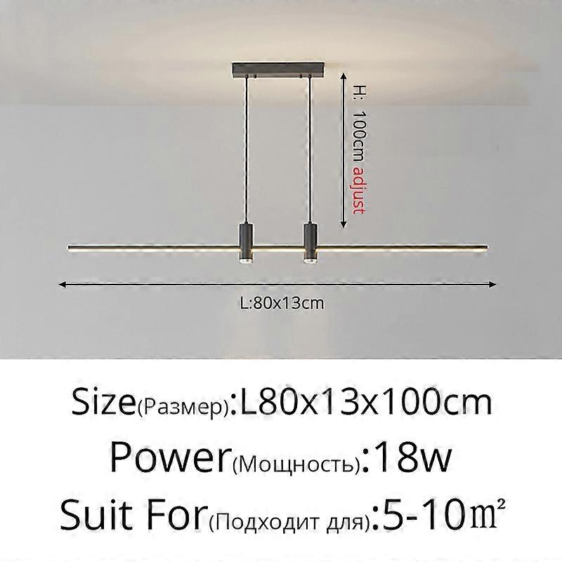 Modern Simple Led Pendant Lights Dining Room Table Lines Light Nordic Creative Bar Counter Long Strip Indoor Lighting Chandelier